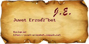 Juvet Erzsébet névjegykártya